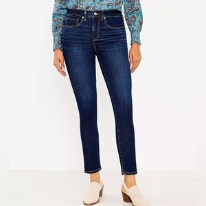 LOFT Curvy Skinny Crop Jeans Women’s Size 6 Blue Ankle Denim NWT